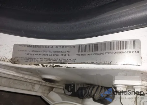 2015 Maserati Ghibli z USA, uszkodzony, nr VIN ZAM57XSA1F1162069